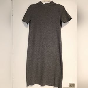 ✨️Any 3 for $15✨️ Zara Woman's Small Grey Mock Neck Midi Dress